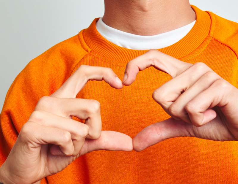 Hands in a shape of a heart